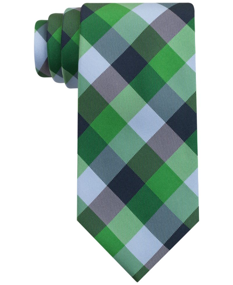 Men's Buffalo Check Tartan Silk Tie