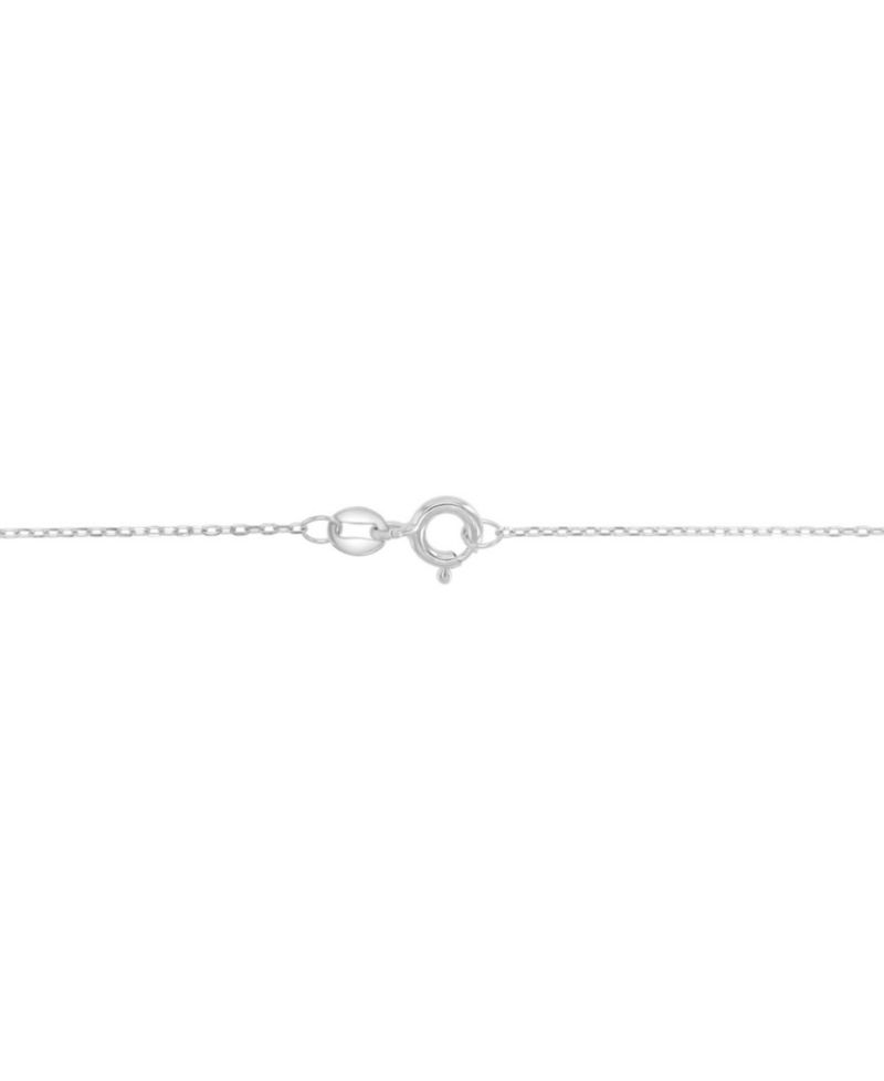 Cubic Zirconia Evil Eye Stations Necklace in Sterling Silver