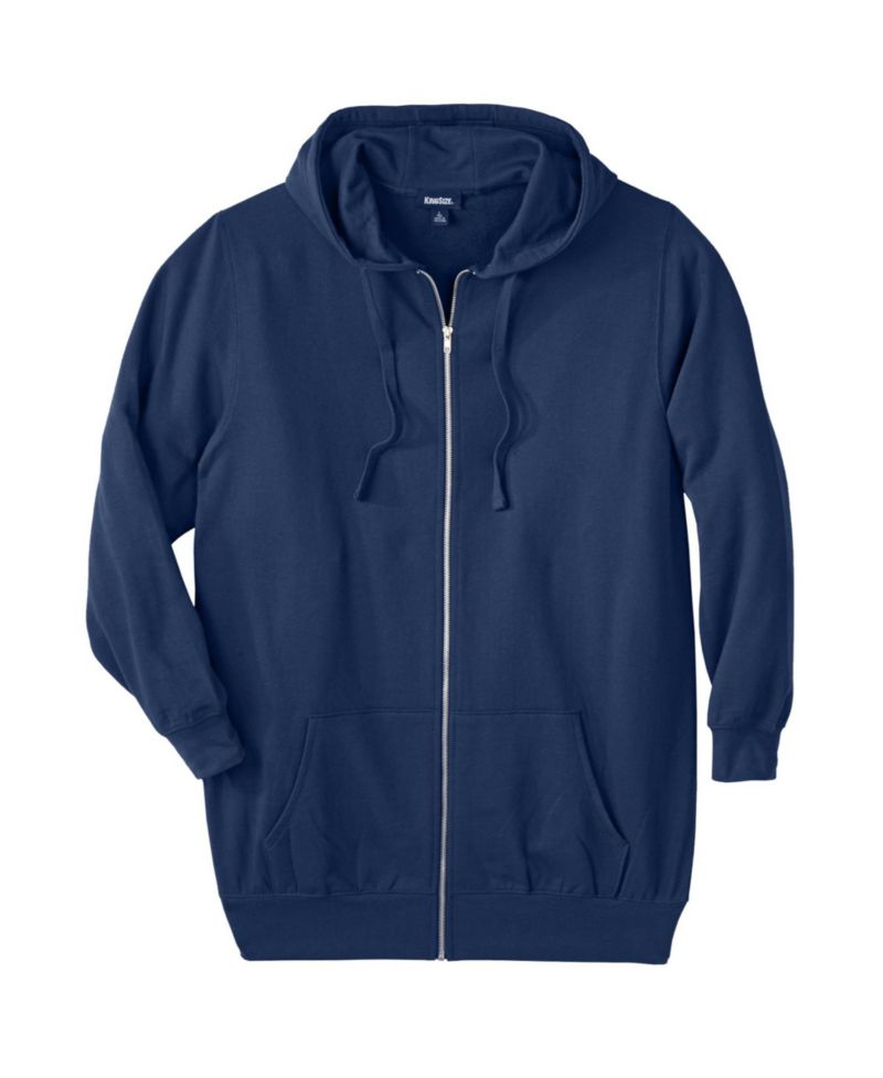 Big & Tall Longer-length Fleece Full Zip Hoodie