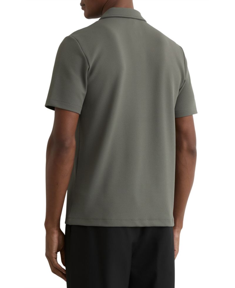 Men's Forno Half-Zip Textured Polo Shirt