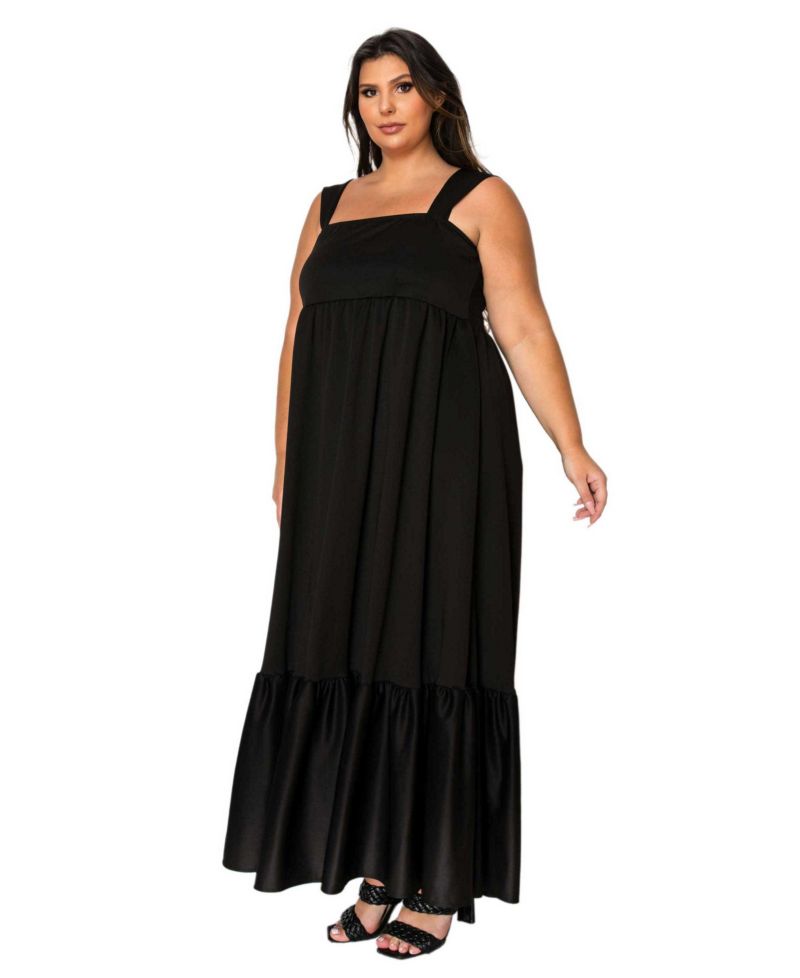 Plus Size Angelika Ruffled Hem Maxi Dress