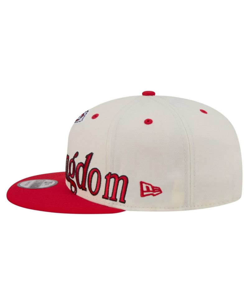 Men's Cream Kansas City Chiefs Oversized Slogan 9FIFTY Snapback Hat