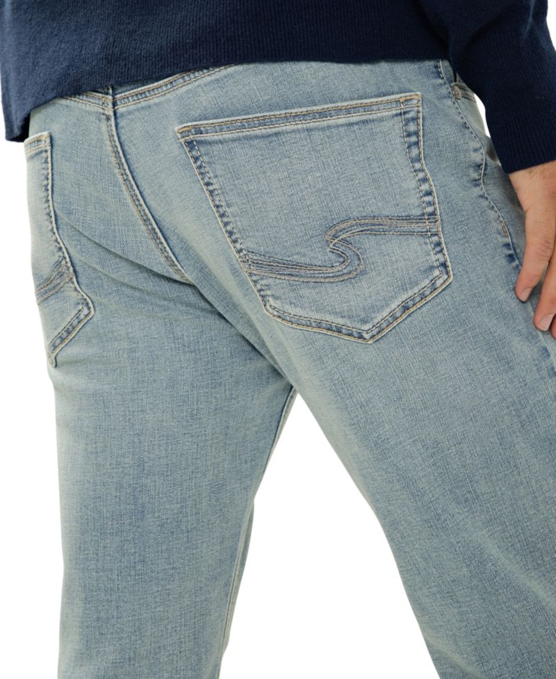 Men's Eddie Slim-Fit Straight-Leg Luxe Heritage Jeans