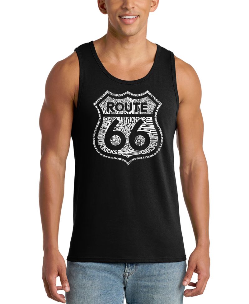 Men's Route 66 Word Art Tank Top