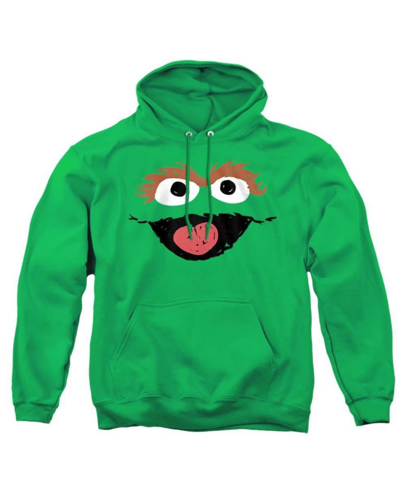 Men's Oscar The Grouch Crayon Sketch Pull-Over Hoodie