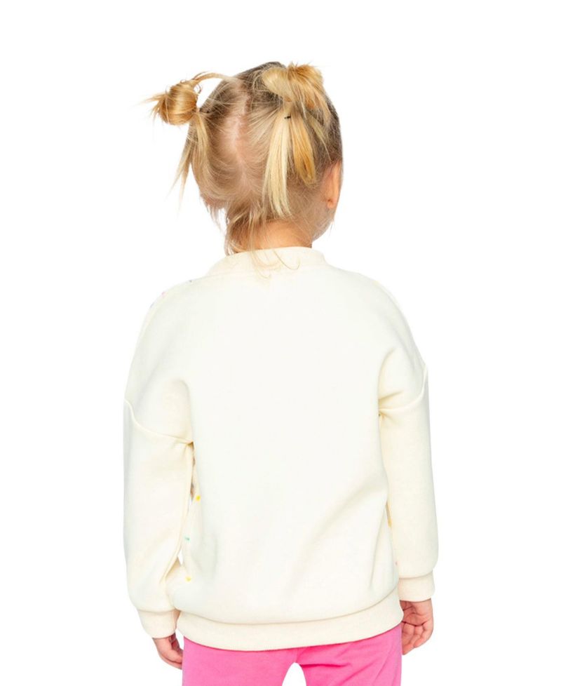 Little and Big Girl 6-14Y Bi-Material Sweater