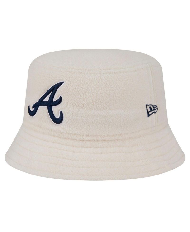 Women's White Atlanta Braves Chrome Cozy Bucket Hat