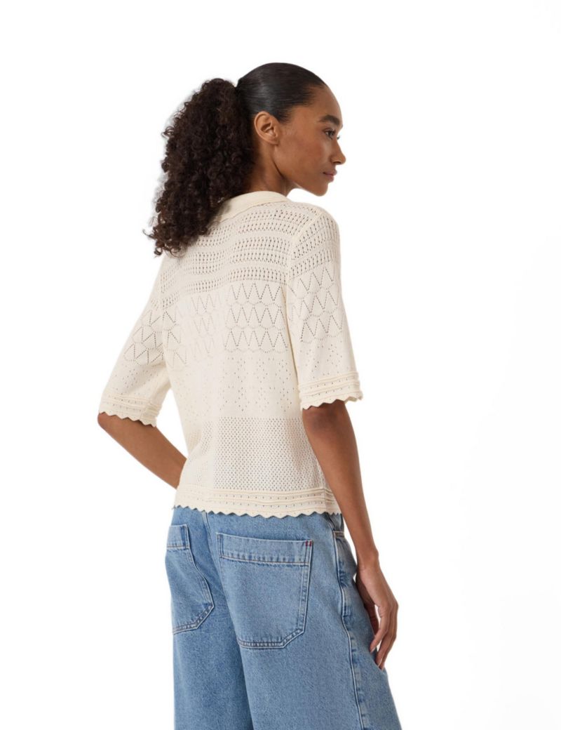 Women's Pointelle Cotton Cardigan