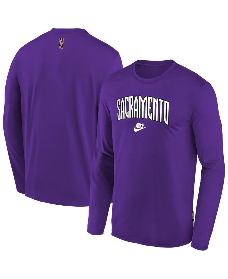 Big Boys and Girls Purple Sacramento Kings Hardwood Classics Long Sleeve T-Shirt