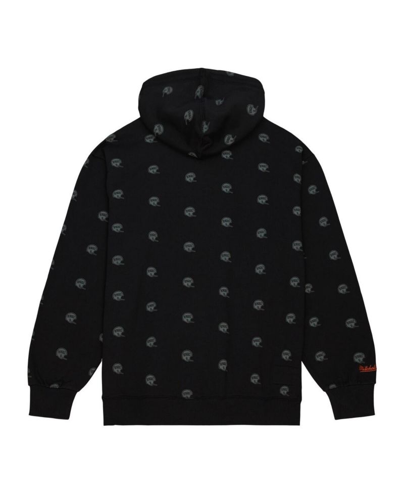 Men's Black Cincinnati Bengals Allover Print Fleece Pullover Hoodie