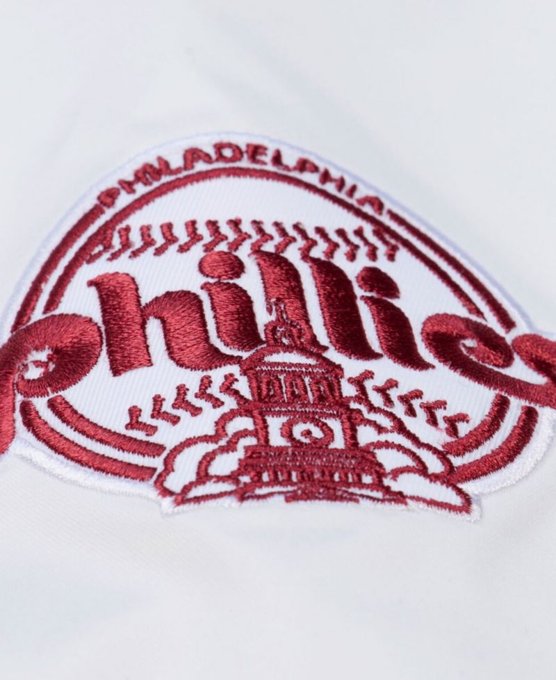 Men's White Philadelphia Phillies Cooperstown Collection Arctic Lightweight Satin Full-Snap Jacket