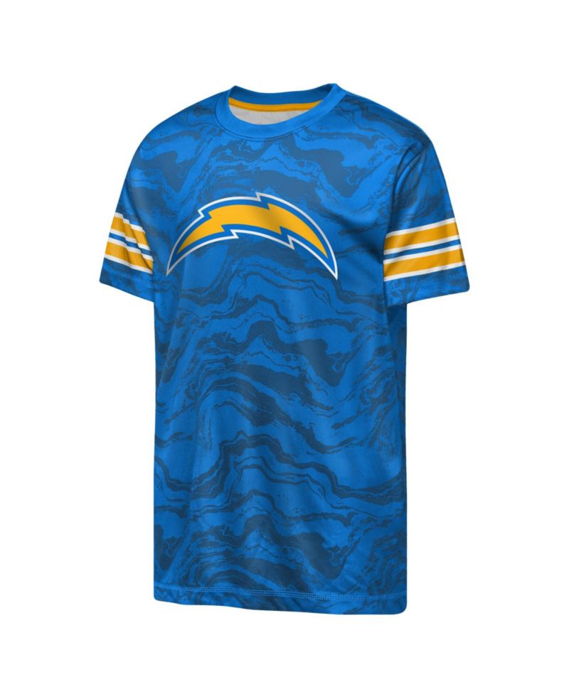Boys' and Girls' Los Angeles Chargers Slant Route Crewneck T-Shirt