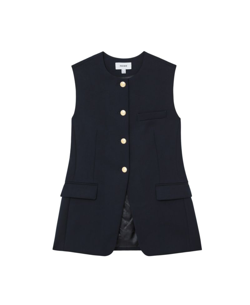 Women's Gabi Button-Through Longline Waistcoat