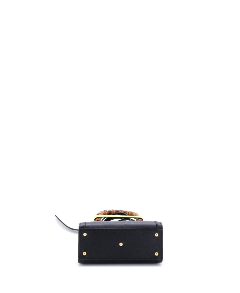 Mini Diana NM Bamboo Handle Tote Leather