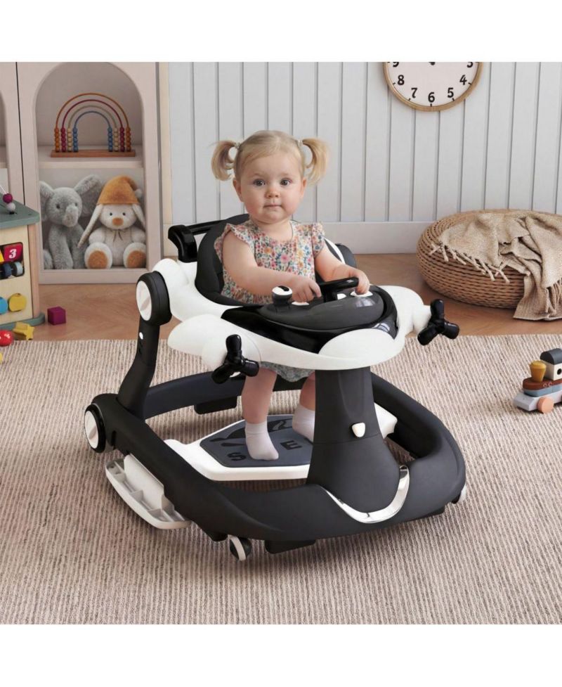 Convertible Baby Activity Walker with Adjustable Height, Foldable Design and Interactive Play Features