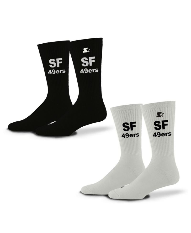 Men's and Women's 2-Pack Black/White San Francisco 49ers Assist Socks