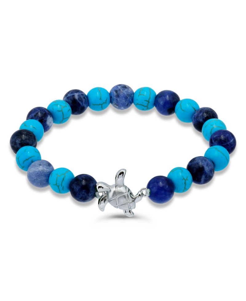 Серебристый Howlite Chrysocolla Sodalite