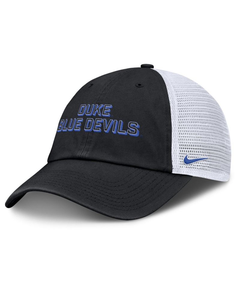 Men's Black Duke Blue Devils 2025 Gameday On-Field Club Adjustable Trucker Hat