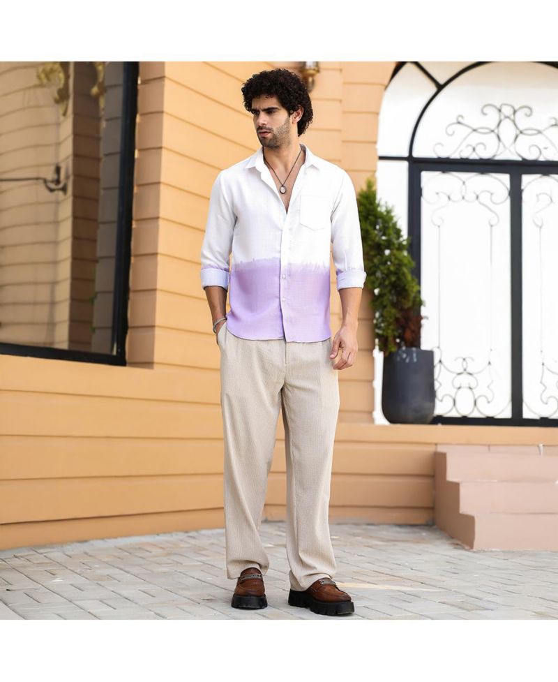 Men's Ombre-Plunge Regular Shirt