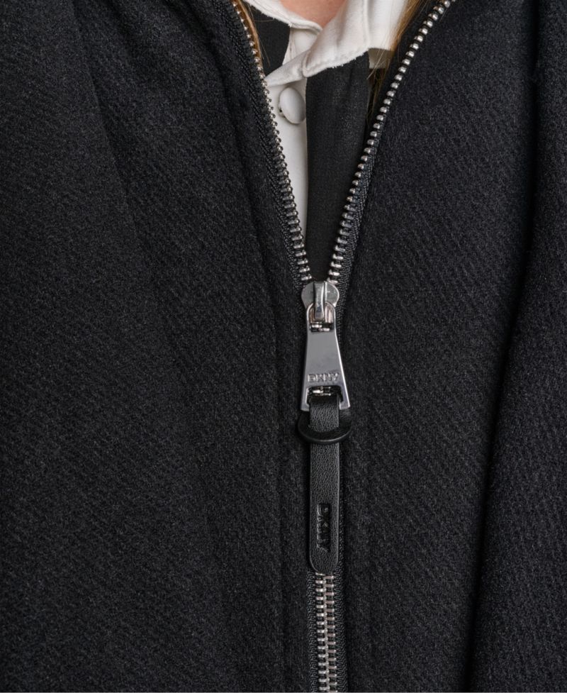 Women's Wool Belted Wrap Coat with Bib