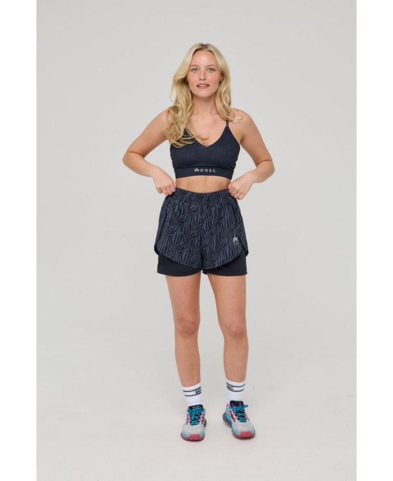 Women's Medium Support Infinite Sports Bra - Black Tiger