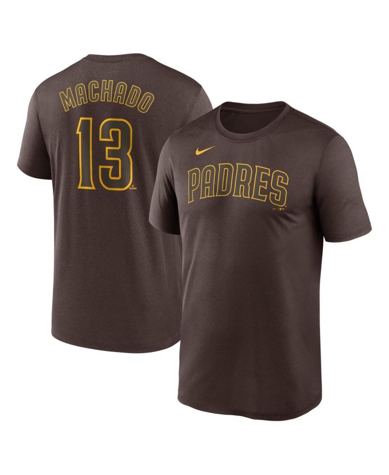 Men's Manny Machado Brown San Diego Padres Legend Name and Number Home T-Shirt