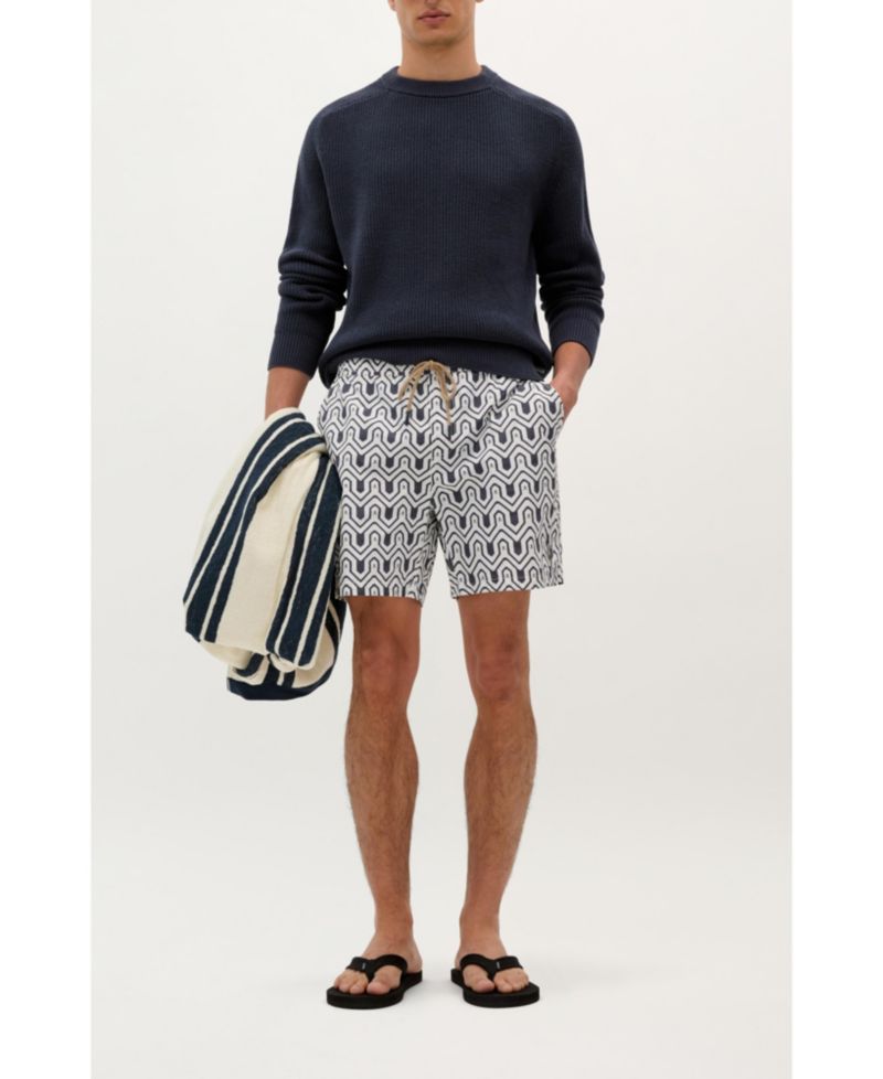 Men's Indigo Skull Swimsuit