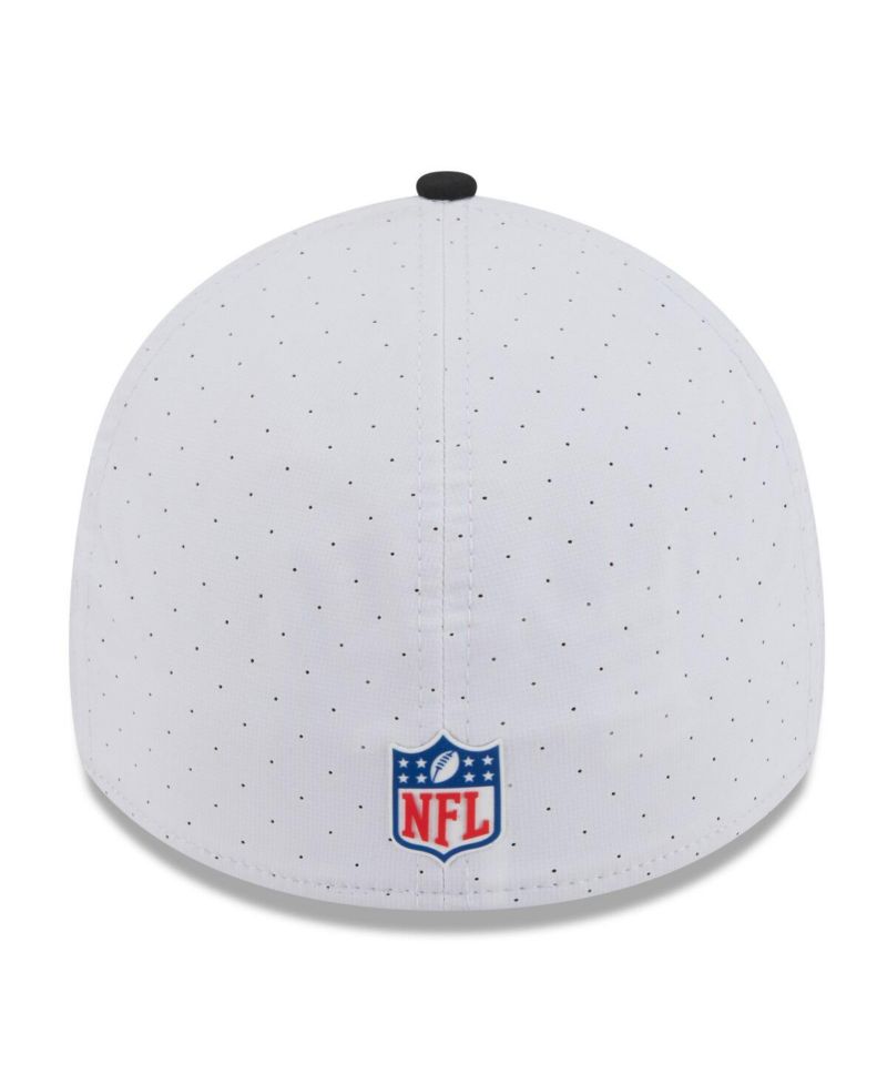 Men's White/Black Cincinnati Bengals 2025 NFL Training Camp 39THIRTY Flex Hat