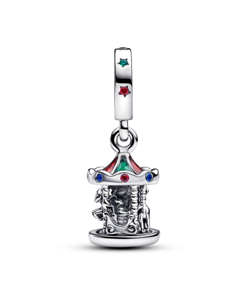 Sterling Silver Spinning Carousel Dangle Charm