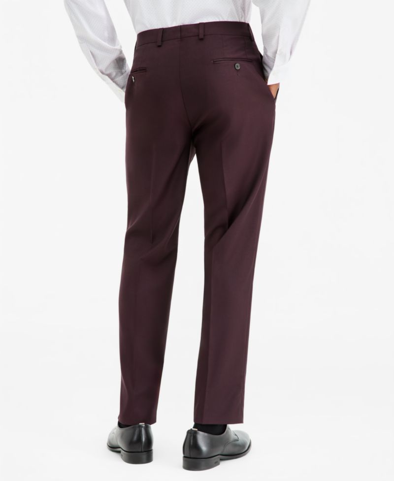 Men's Slim-Fit Wool-Blend Suit Pants