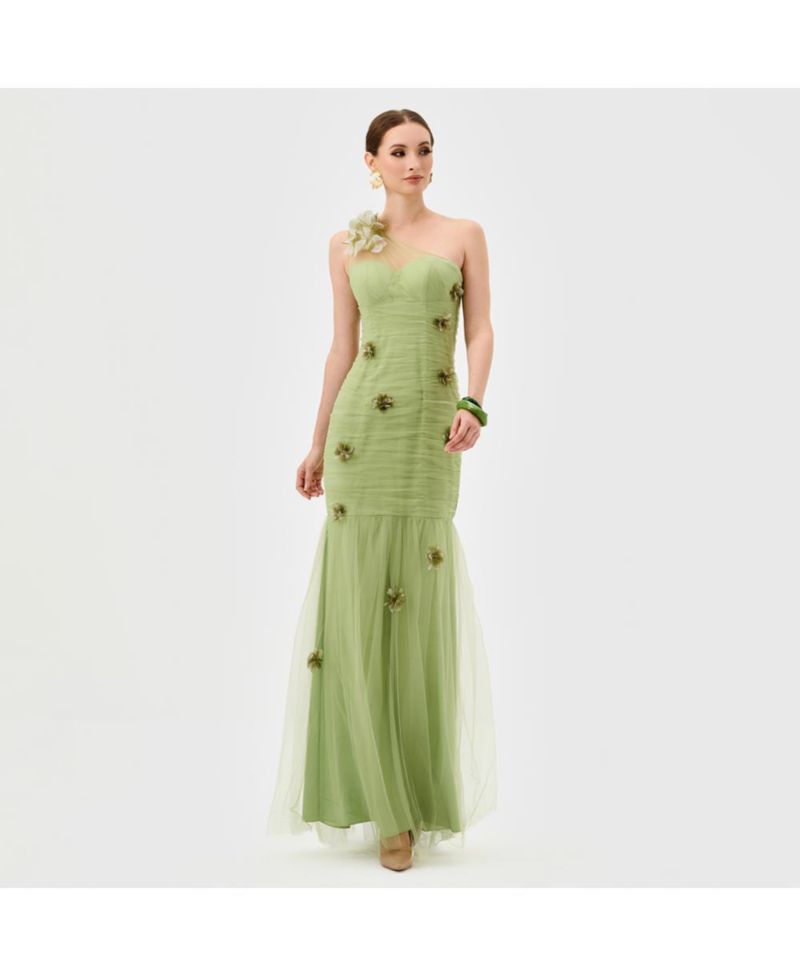 Women's Karoline One Shoulder Tulle Gown