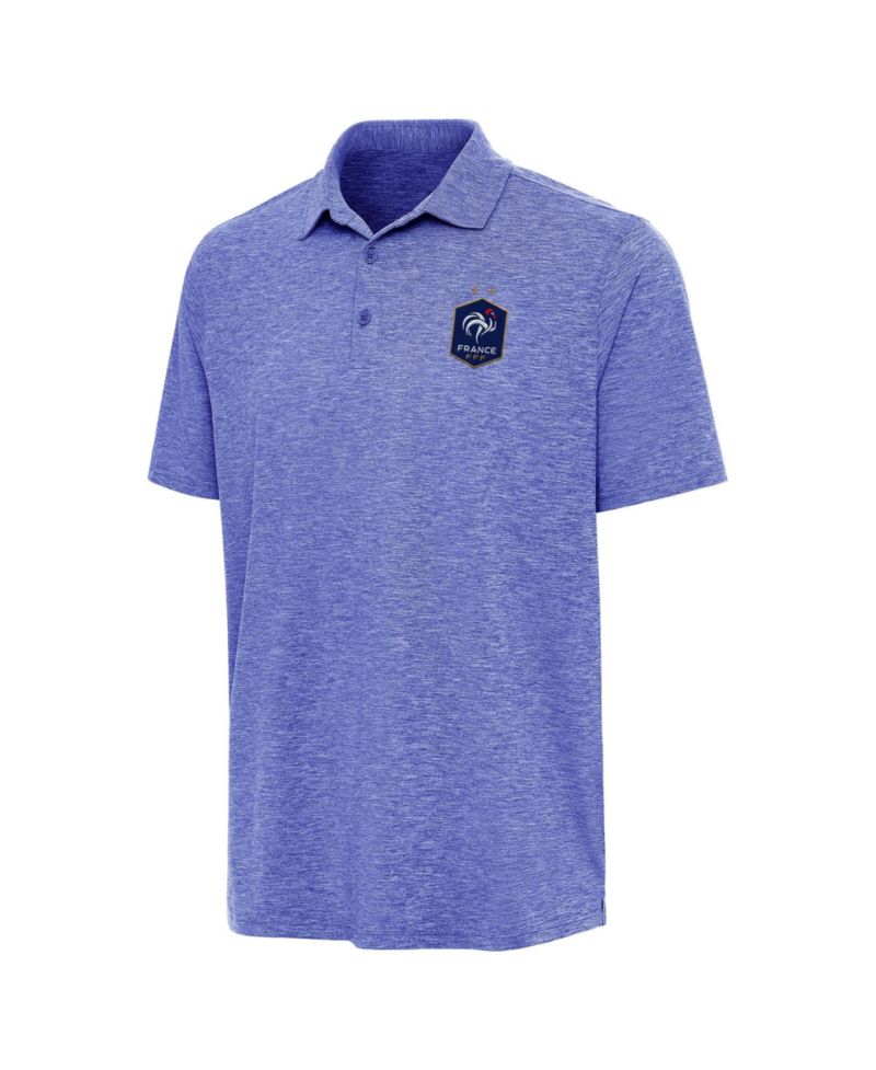 Men's Heather Royal France National Team Triple Shot Polo Shirt