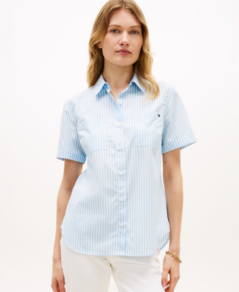 Women's Classic Poplin Short-Sleeve Shirt