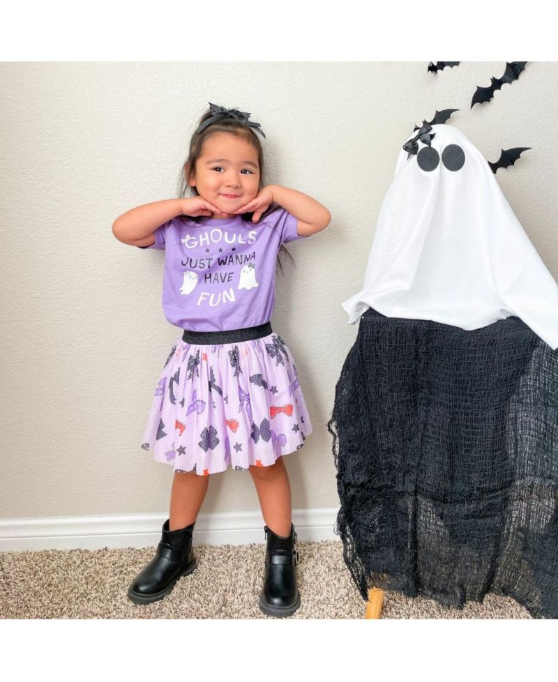 Little and Big Girls Ghouls Just Wanna Have Fun Halloween Short Sleeve T-Shirt