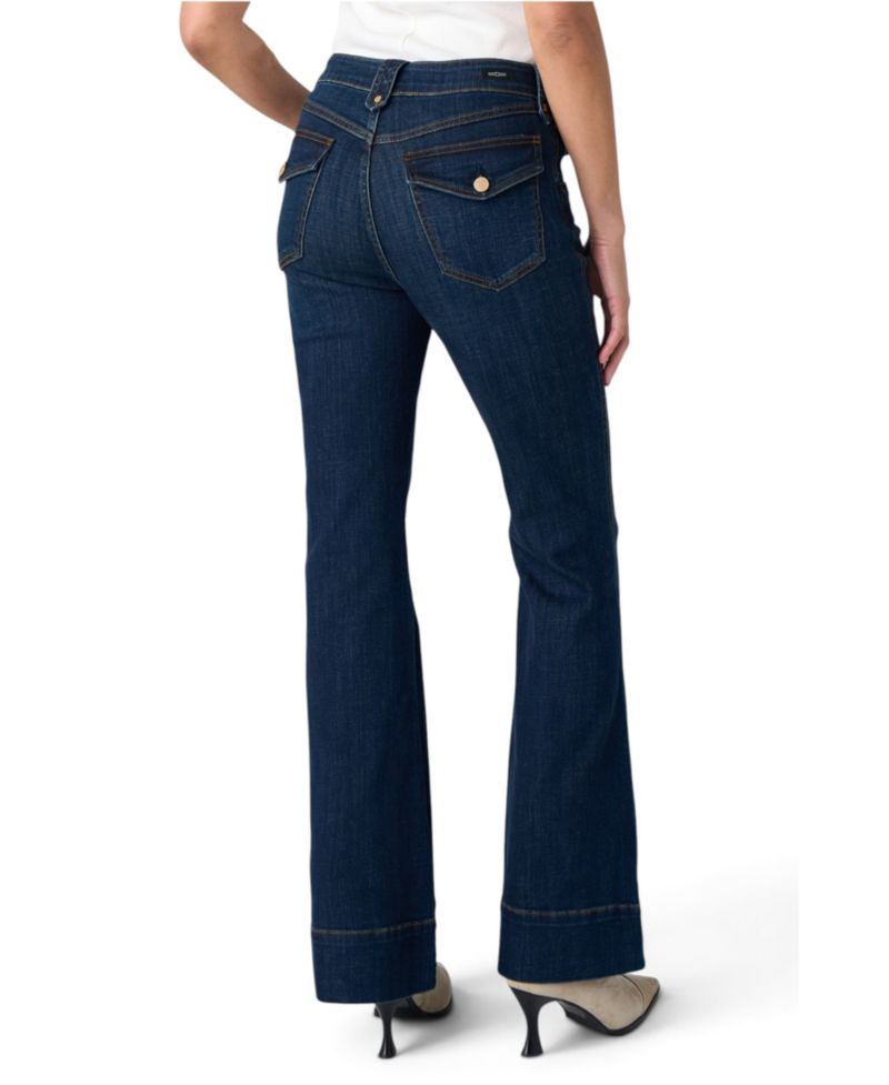 Women's Hannah Outlaw High-Waisted Flare Dark Wash Jeans