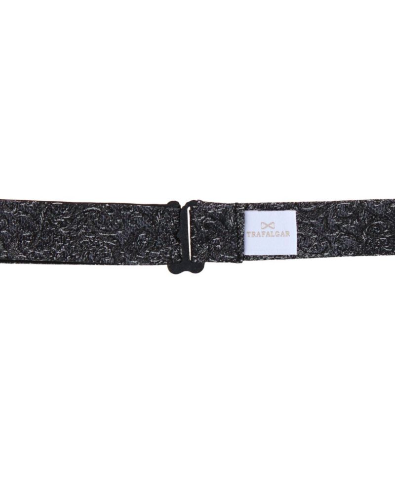 Men's Esteban Scrolling Vines Tone on Ton Patterned Silk Self Tie Bow Tie