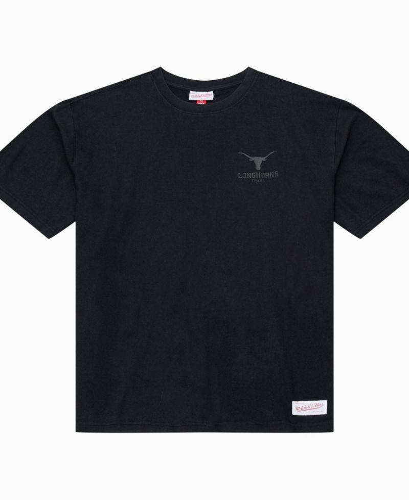 Men's Black Texas Longhorns Monochrome Icon T-Shirt