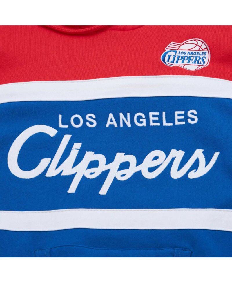 Men's Royal/Red LA Clippers Head Coach Pullover Hoodie