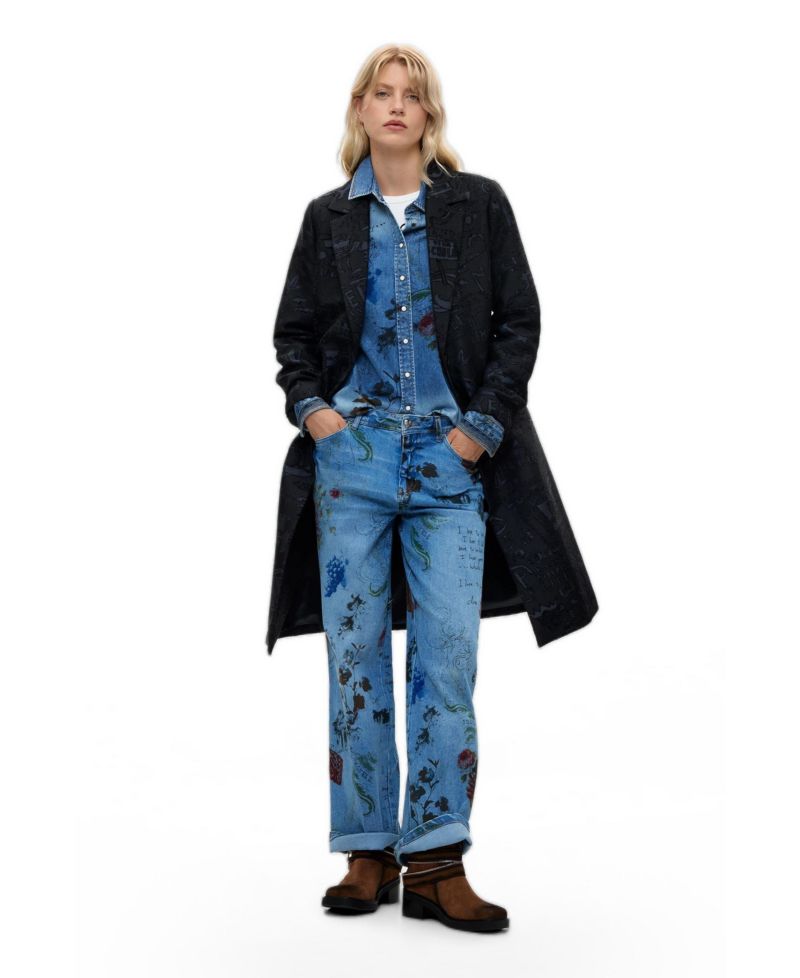 Women's Straight jacquard coat