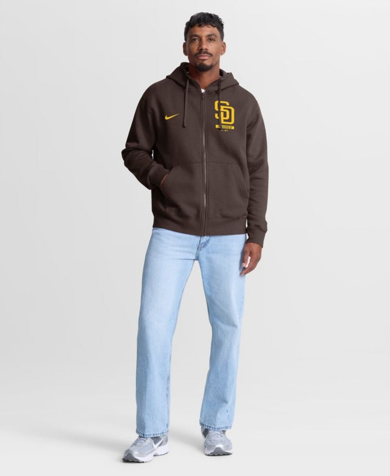 Men's Brown San Diego Padres Primetime Lockup Full-Zip Hoodie