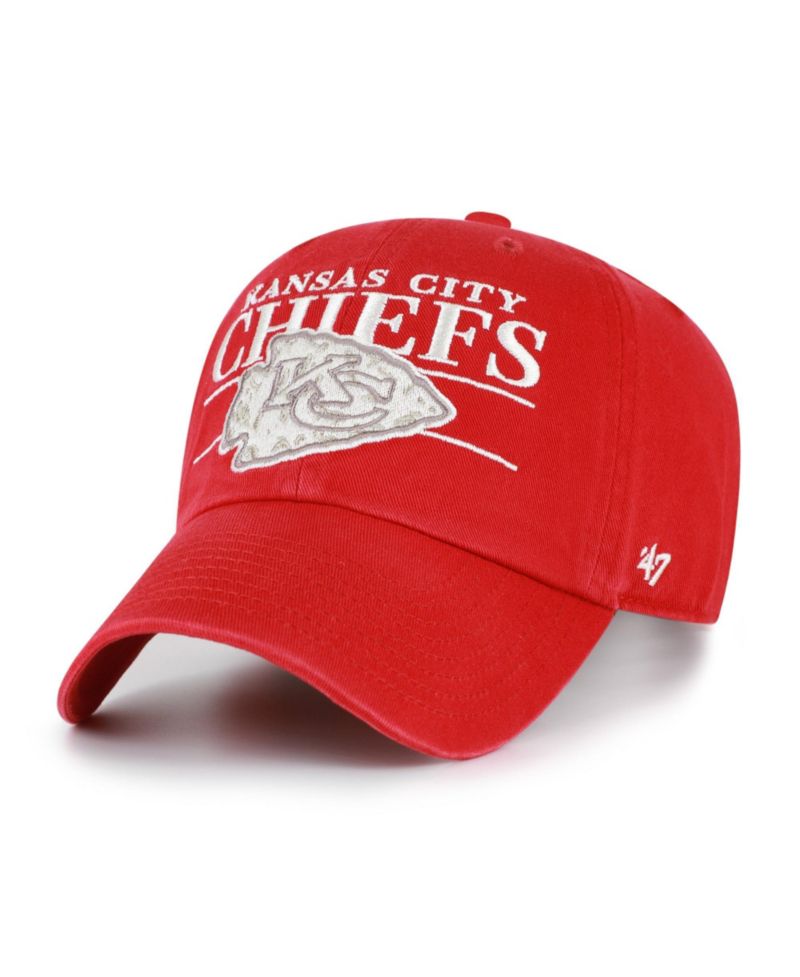 Men's '47 Red Kansas City Chiefs Throwback Graphic Clean Up Adjustable Hat