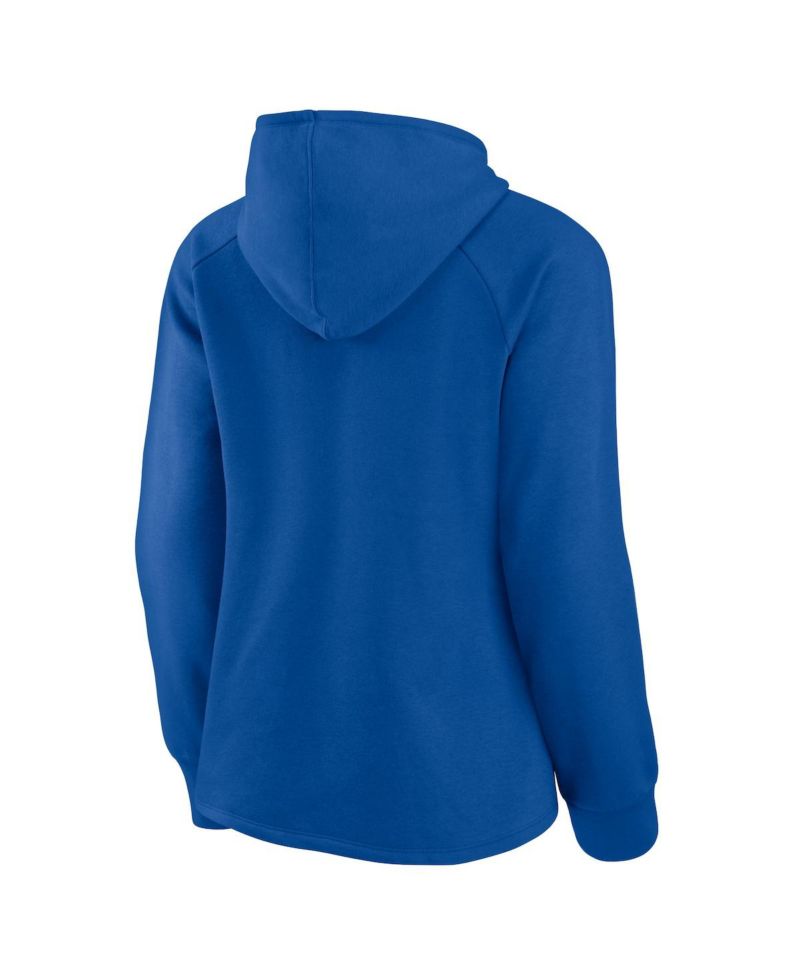 Women's Royal Chicago Cubs Perfect Play Raglan Pullover Hoodie