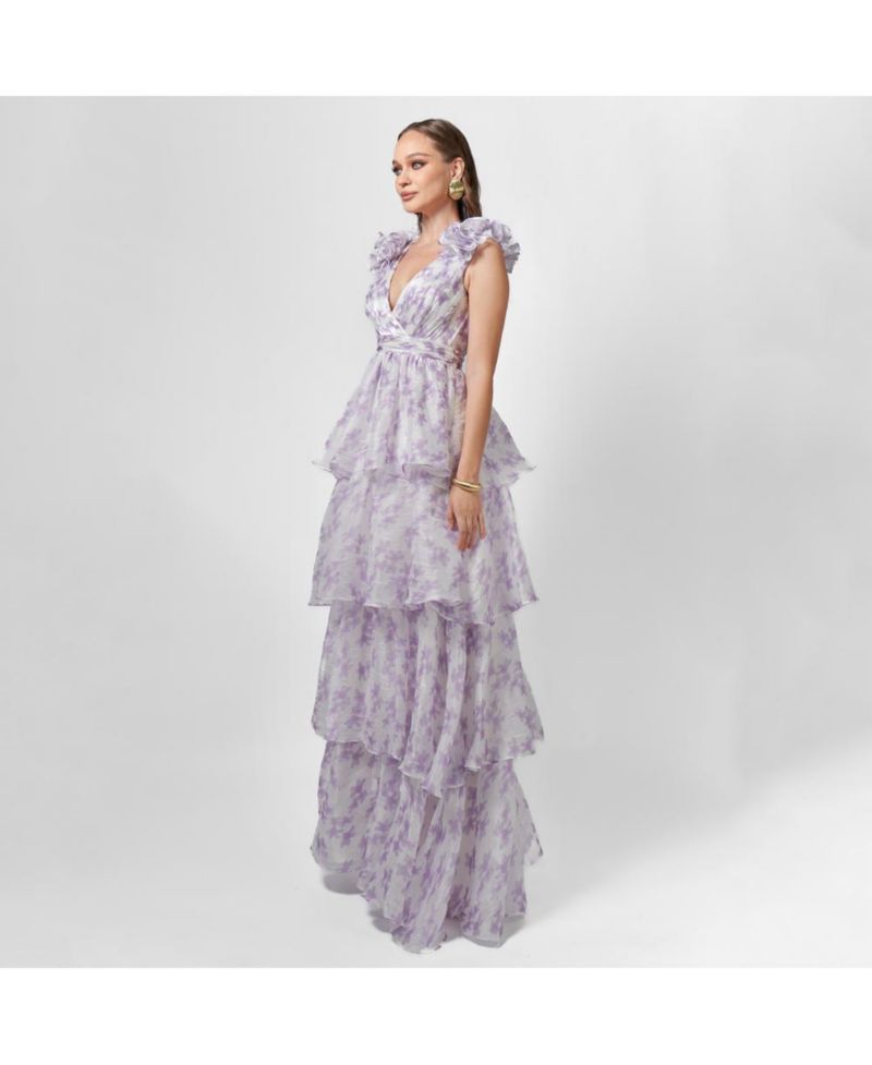 Women's Violeta Tiered Print Gown