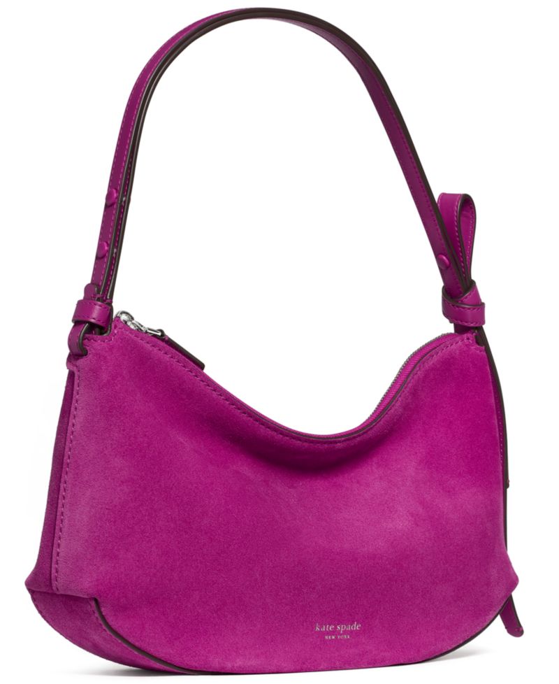 Loop Medium Suede Shoulder Bag