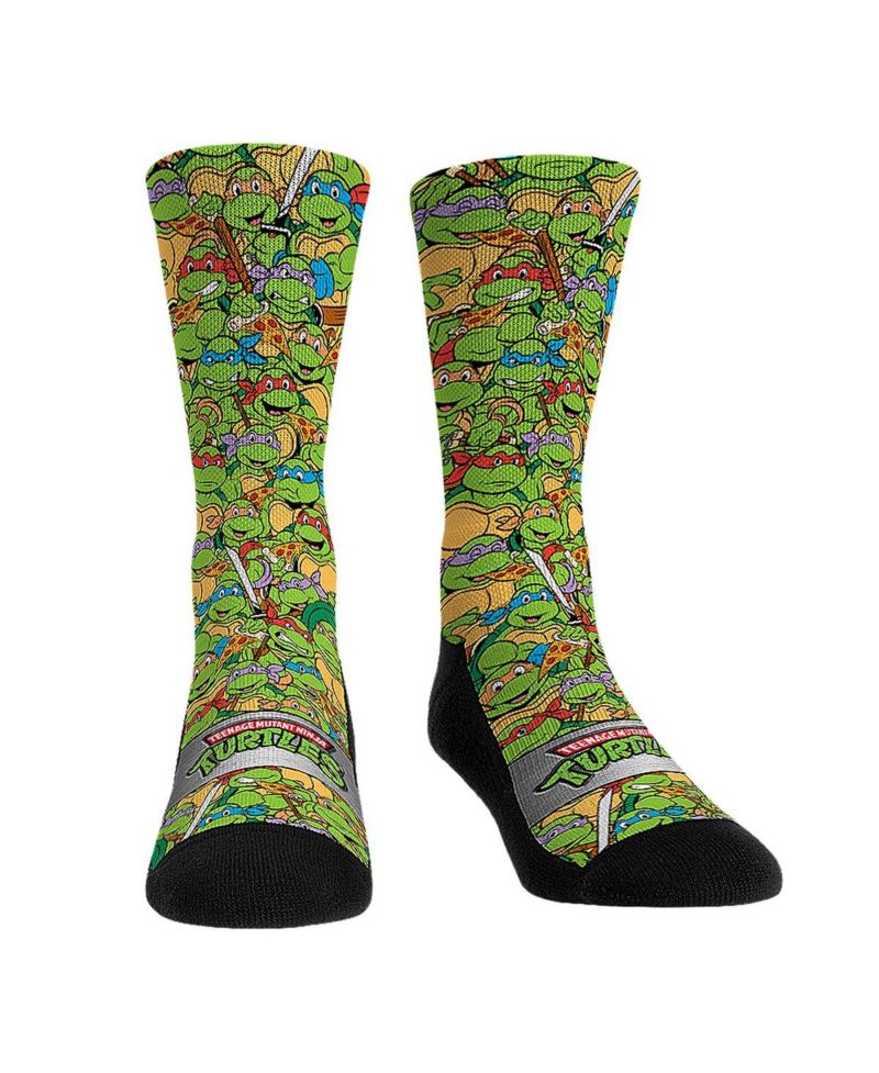 Men's and Women's Teenage Mutant Ninja Turtles Stacked Characters Crew Socks