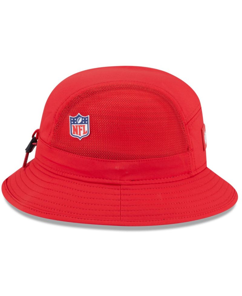 Men's Red Kansas City Chiefs 2025 Sideline Bucket Hat
