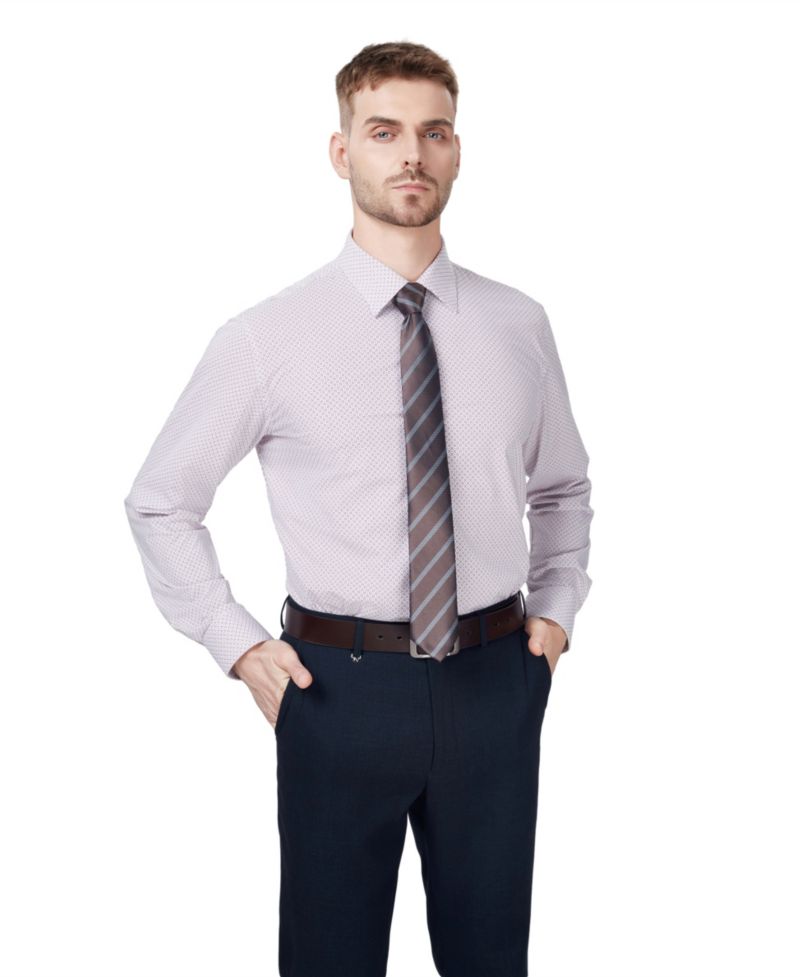 Men's Regular-Fit Micro Dot Dress Shirt