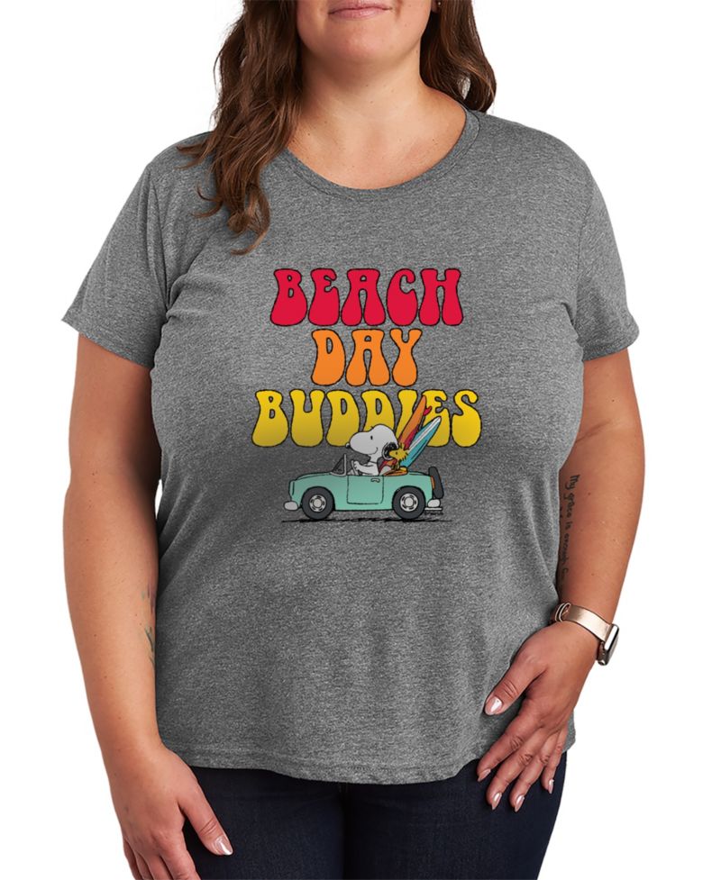 Plus Size Peanuts Beach Day Buddies Short-Sleeve Graphic T-Shirt