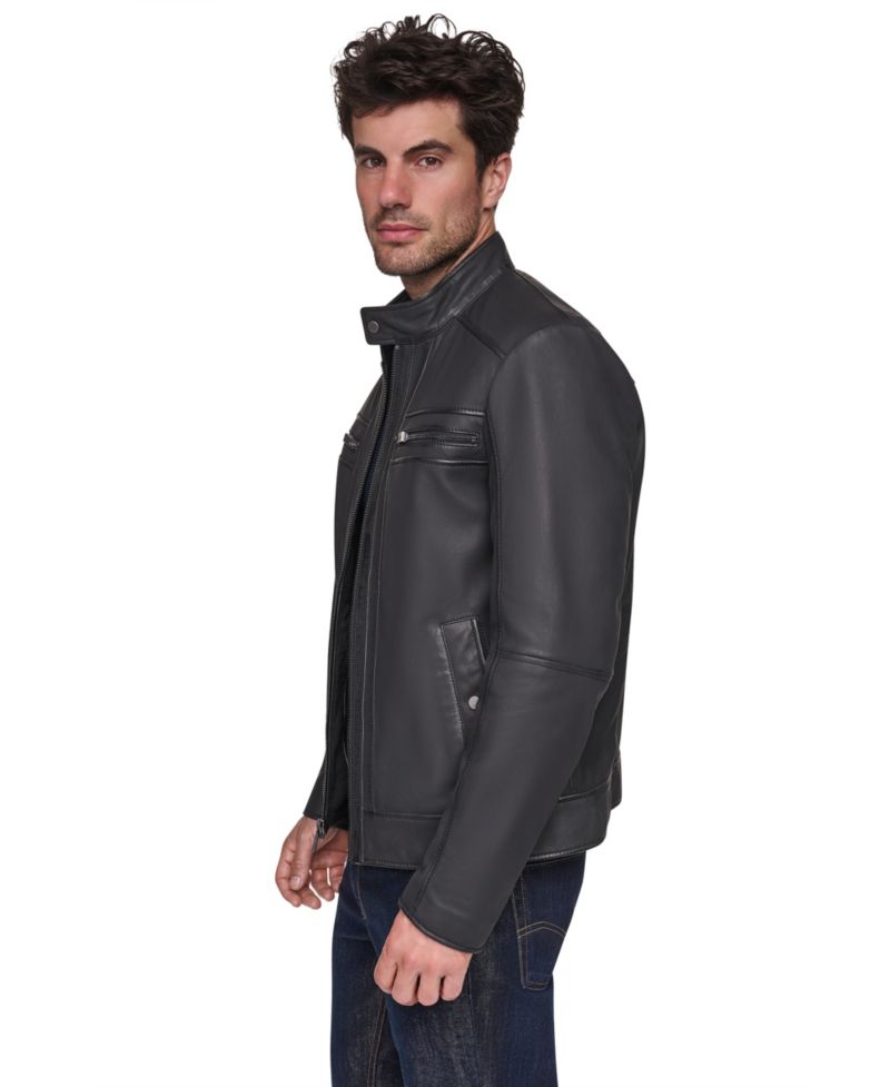 Men's Sueded Finish Zip Chest Jacket