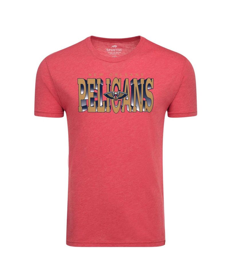 Men's Red New Orleans Pelicans Comfy Tri-Blend T-Shirt